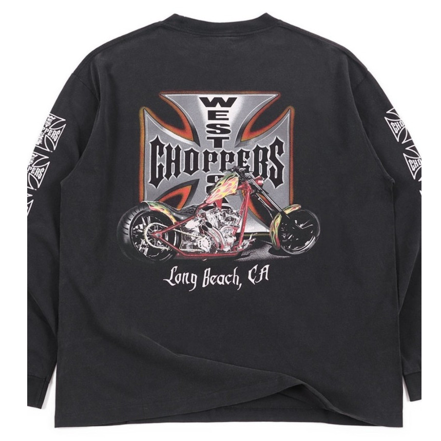 ผ้าฝ้าย 100% American Street West Coast Choppers รถจักรยานยนต์ผู้ชายผู้หญิงแขนยาว