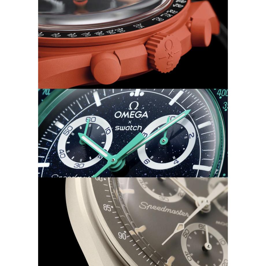Mission TO EARTHPHASE Mens Watches Movement Plant Full Function Chronograph Luminous นาฬิกาข้อมือ