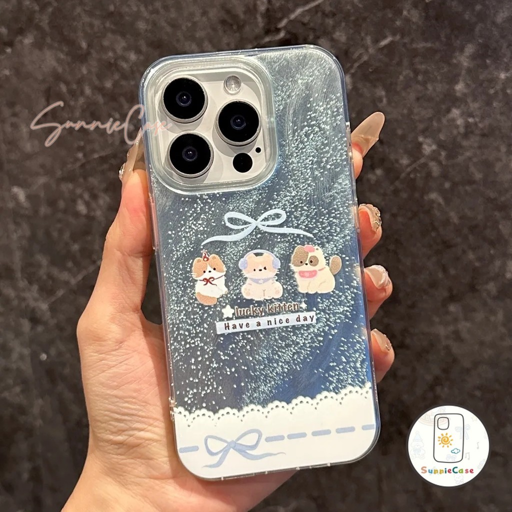 เคสไอโฟน7Plus คิตตี้ น่ารัก สำหรับ IPhone 11 16 13 15 14 12 Pro Max XR XS X 7Plus 8Plus Max 7 8 16 Plus SE เรียบง่าย เคส