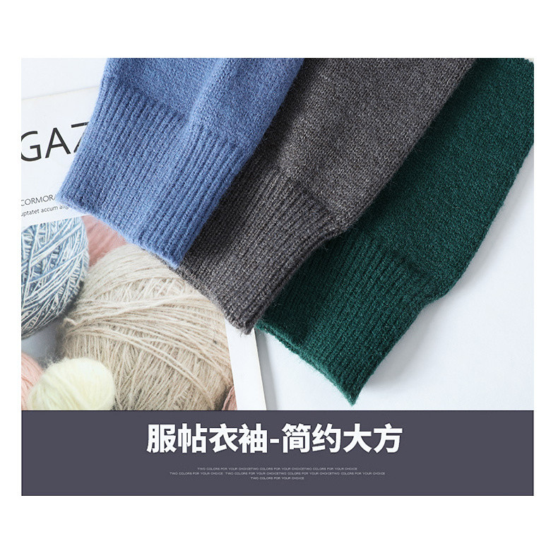 เสื้อกันหนาวบิดผู้หญิง 2025 ฤดูใบไม้ร่วง/ฤดูหนาวใหม่รอบคอด้านในแฟชั่นจับคู่สีปิดกั้นเสื้อกันหนาวอบอุ่นและสบาย สูงสุด - รูปที่ 6