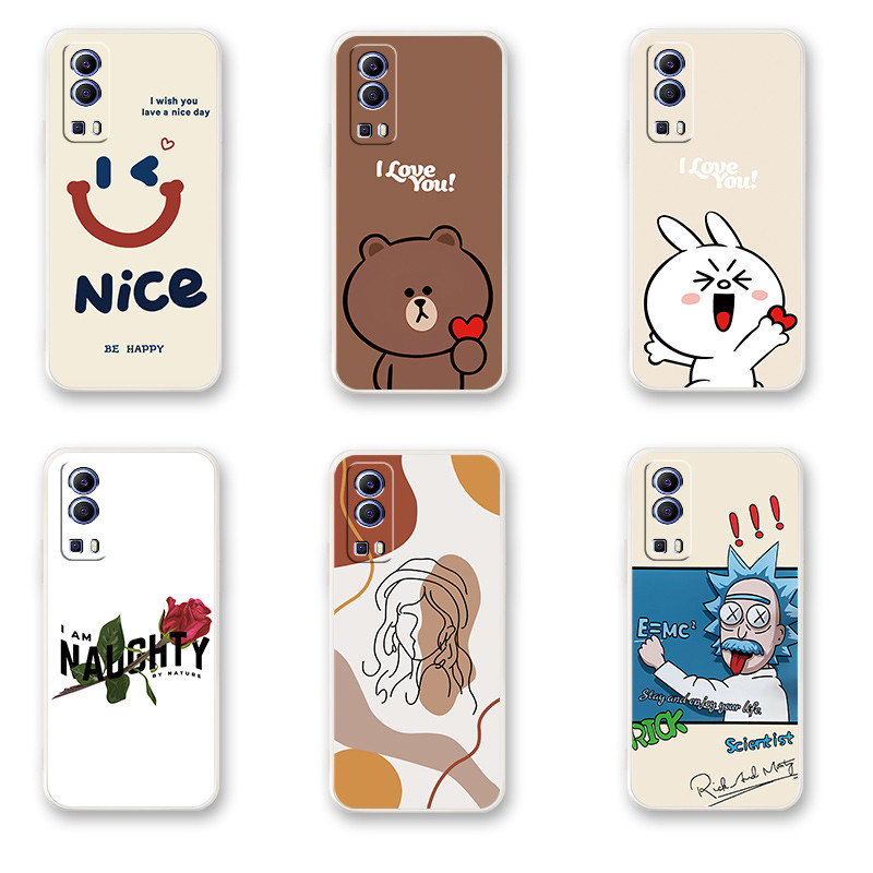 เคสนิ่มสีขาวสําหรับ VIVO Y72 5G Anticrack ปลอกคุณภาพสูง TPU ป้องกันเต็มยางซิลิโคนเคสโทรศัพท์