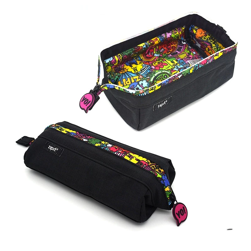 Student Must-Have Pencil Case ZIPIT Pencil Case Paradise Canvas Pencil Case Folio Large Capacity Student Stationery Bag High @