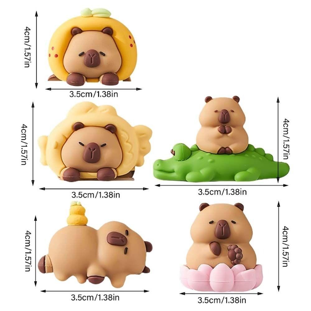 AUGUSTINA Capybara ตุ๊กตาหน้าจอ, ตกแต่ง Navigator หน้าจอคอมพิวเตอร์ตกแต่ง, Creative Kawaii การ์ตูนน่ารักสัตว์ Capybara เครื่องประดับรุ่น TV Monitor - รูปที่ 2