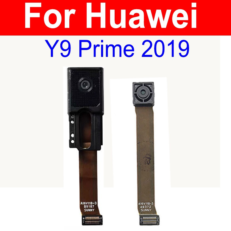 โมดูลกล้องด้านหน้าสําหรับ Huawei Y9 Prime 2019 STK-L21 STK-L22 STK-LX3 Facing ด้านหน้า Selfie กล้องกรอบฝาครอบประกอบกล้อง