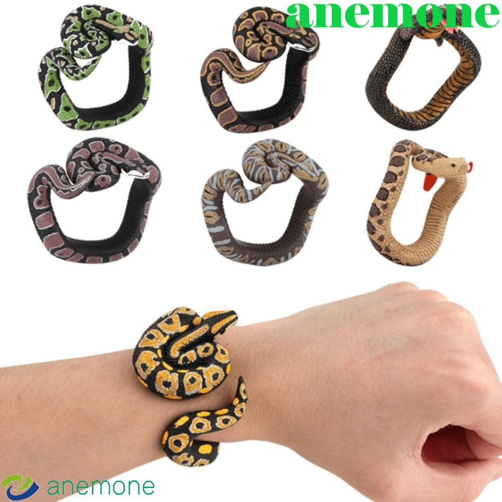 Anemone สัตว์กําไลข้อมือ Cobra Creative จําลองงูสัตว์สนุก Prank Python งู Tricky ของเล่น