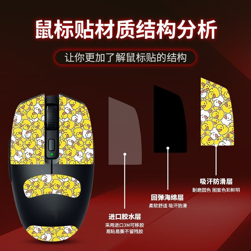 E-Sports สติกเกอร์เมาส์เหมาะสําหรับ Razer Yamata No Orochi V2 ลื่นป้องกันเหงื่อฟิล์มป้องกันเมาส์ด้านล่างสติกเกอร์เสื่อเท้า