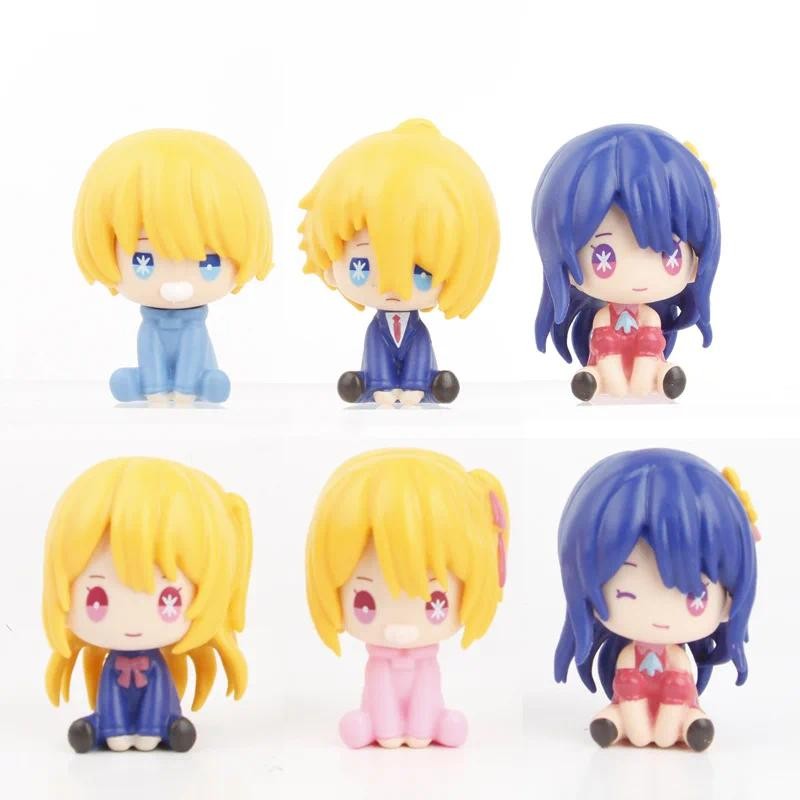 6 ชิ้น/เซ็ต Animation OSHI NO KO PVC รุ่นอะนิเมะรูปของเล่นตุ๊กตาน่ารัก