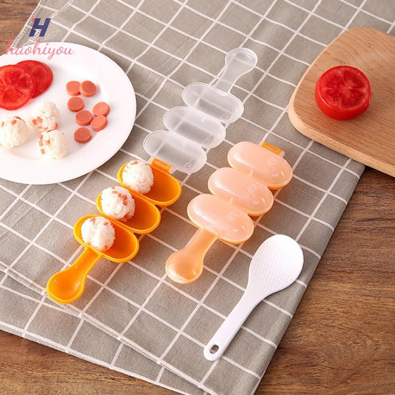 <haohiyou> 1 ชิ้น DIY น่ารักข้าวและผักม้วนแม่พิมพ์เนื้อ Maker ซูชิ Onigiri เครื่องมือ Gadgets ครัววัสดุ PP เกรดอาหาร