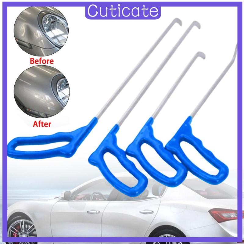 [CUTICATE] 4 ชิ้น Dent Repair Rods Professional รถ Body Work เครื่องมือ Auto Body Dent ลบ Hail Dent 