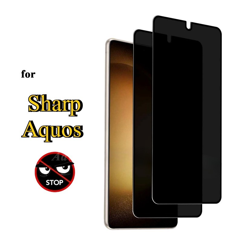 สําหรับSharp Aquos zero6 wish4 V7 V6 sense 9 8 7 4 Plusคลุมทั้งหมดความเป็นส่วนตัวกระจกป้องกันหน้าจอส