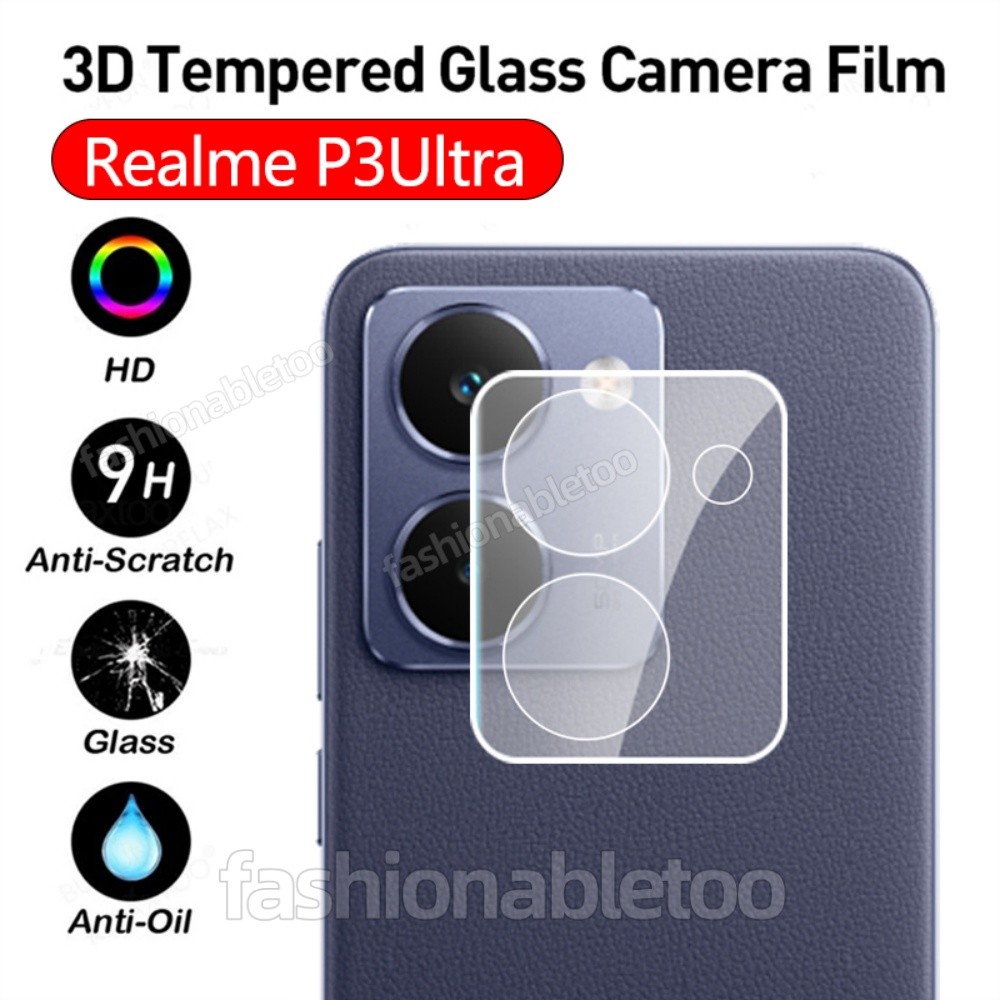 สําหรับRealme P3 Ultra 5G 3Dเลนส์กล้องกระจกนิรภัยคลุมทั้งหมดฟิล์มป้องกันสําหรับRealme P3 Ultra P3Ult