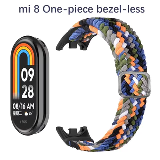 สายไนล่อนถักสำหรับ for Mi Band 10 9 8 อุปกรณ์เสริมสายรัดข้อมือแบบยืดหยุ่นสำหรับ for Smartwatch Xiaomi Mi Band 7 6 5 4 3