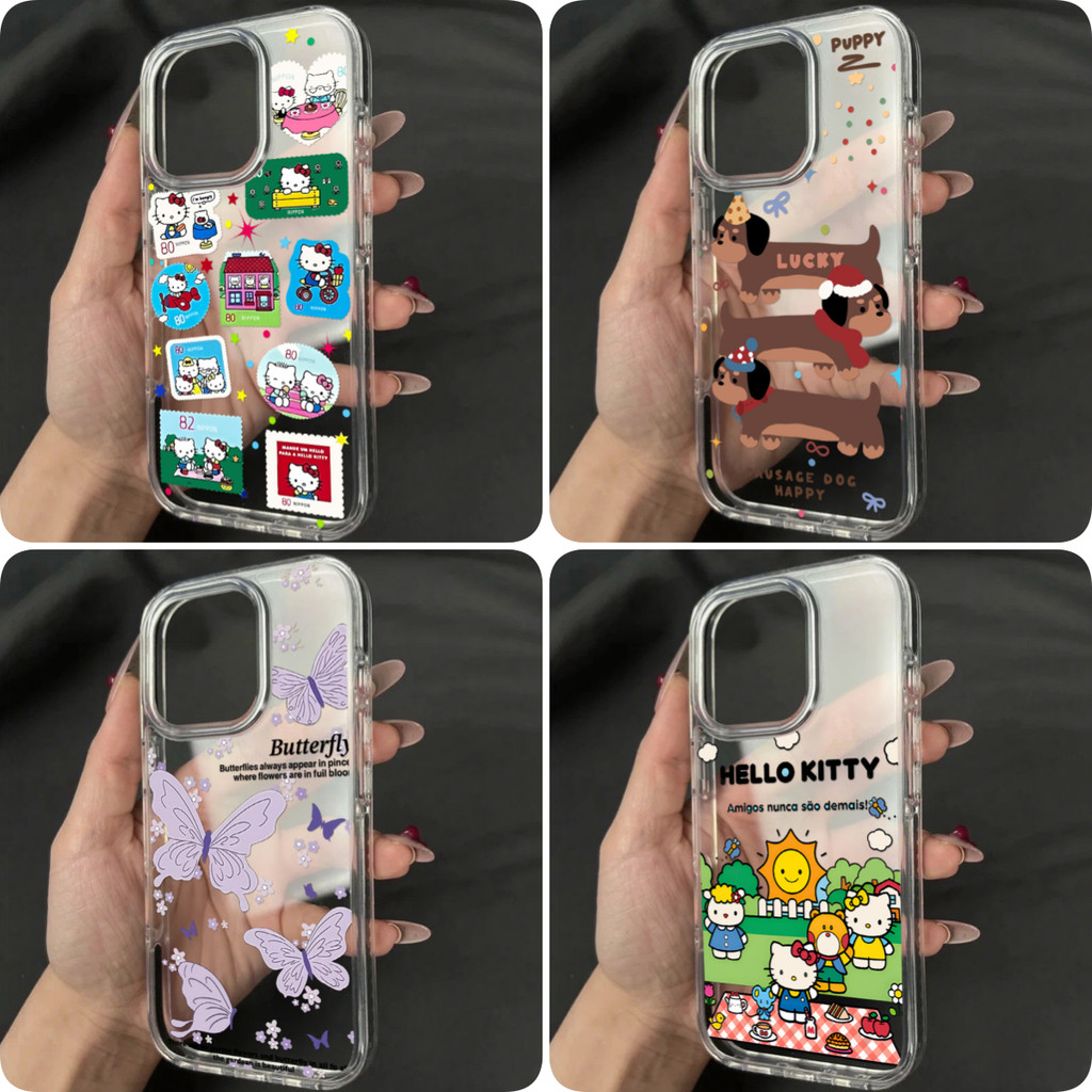 INS เหมาะสำหรับ Samsung A56 A55 A36 A35 A16 A26 A06 S25 Ultra A15 4G 5G เคสโทรศัพท์มือถือ TPU ใสกันกระแทกพิมพ์ลายการ์ตูน