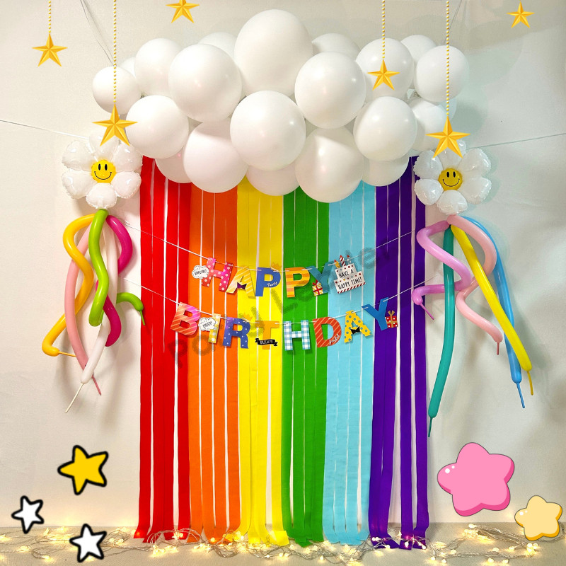 ส่งสินค้าทุกวัน ม่านสายรุ้ง ลูกโป่งวันเกิด ลูกโป่งจัดงาน Balloon set ลูกโป่งตกแต่ง ลูกโป่งแฟนซี