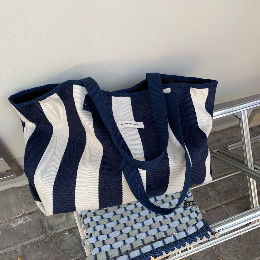 กระเป๋าโท้ทลายทางความจุขนาดใหญ่เวอร์ชั่นเกาหลี, กระเป๋าผ้าใบสะพายไหล่, กระเป๋าช้อปปิ้งผู้หญิง, กระเป๋าสะพายไหล่