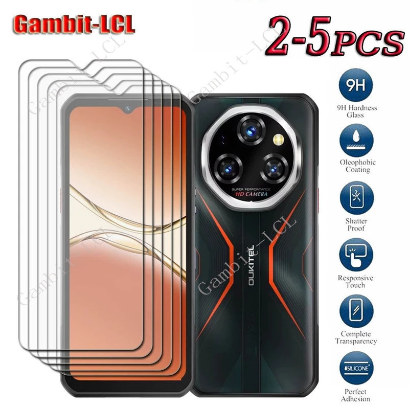 2-5PCS 9H HD กระจกนิรภัยสําหรับ Oukitel WP55 Pro 6.58 "หน้าจอป้องกันป้องกันฟิล์ม