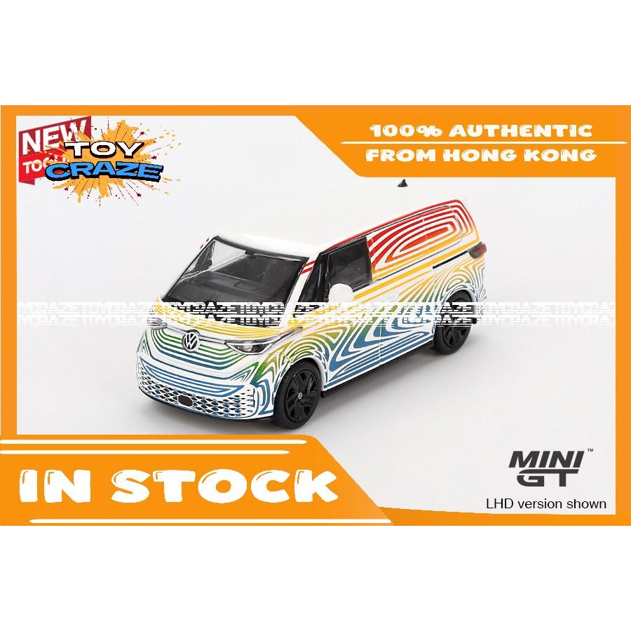 [Authentic] Mini GT #899 Volkswagen ID. Buzz  Prototype "Rainbow" RHD Model Car