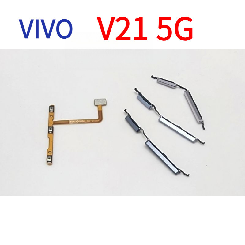 ปุ่มปรับระดับเสียงไฟสําหรับ VIVO V21 5G ปุ่มปรับระดับเสียงไฟด้านข้าง Key Flex Cable อะไหล่ซ่อมโทรศัพท์ Power
