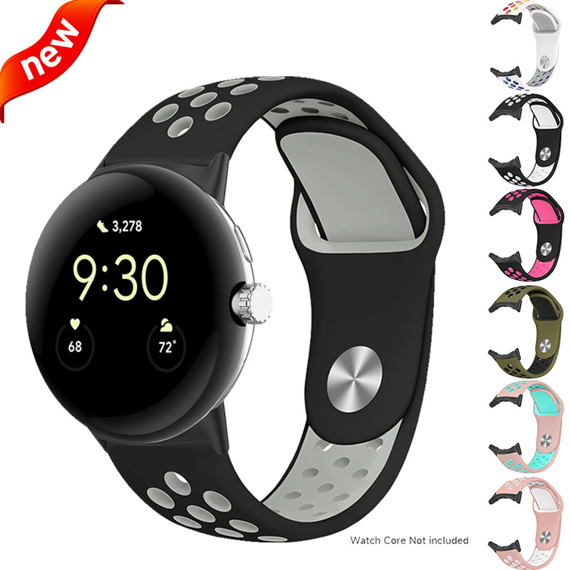 สายรัดซิลิโคนระบายอากาศ (ไม่มีนาฬิกา) สําหรับ Google Pixel Watch 4/3 41 มม. 45 มม. สําหรับ Google Pixel 2 1 41 มม.สร้อยข้อมือกีฬาอุปกรณ์เสริม Correa