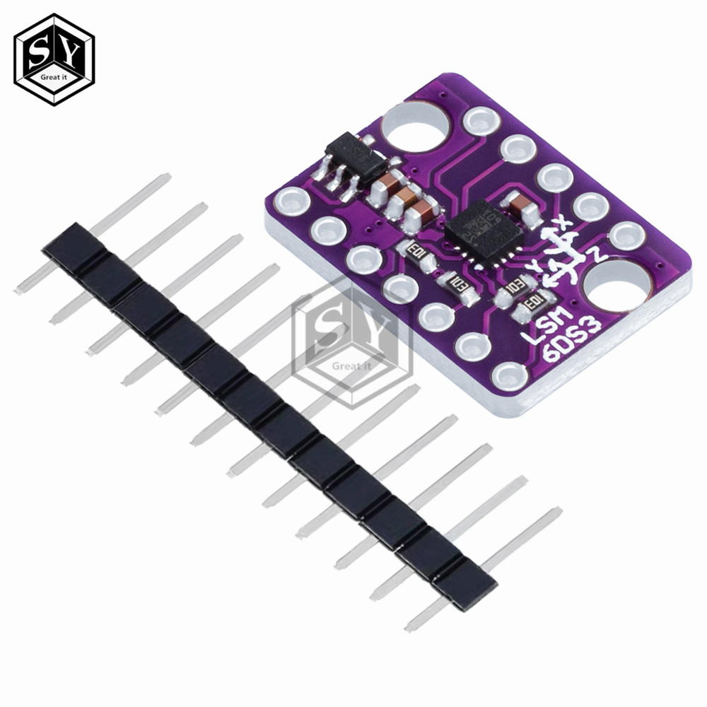 GY-LSM6DS3 Accelerometer Gyro ฝังดิจิตอลอุณหภูมิ Sensor Board SPI IIC I2C อินเทอร์เฟซ Breakout โมดูล