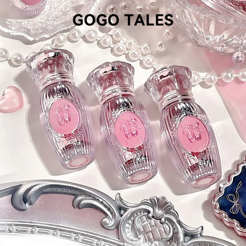 GOGO TALES Lip Glossลิปกลอส Little Gem Mirror Lip Glaze Water Light Lipstick ความอิ่มตัวต่ํา สีนู้ด