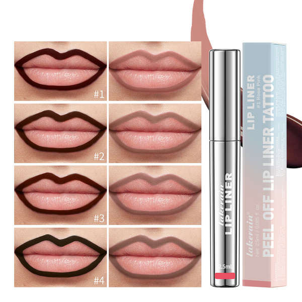 อายไลเนอร์ inn อายไลเนอร์ ยุโรปอเมริกัน ins Influencer สไตล์ Tear-off Lip Liner Matte Non-stick Cup 