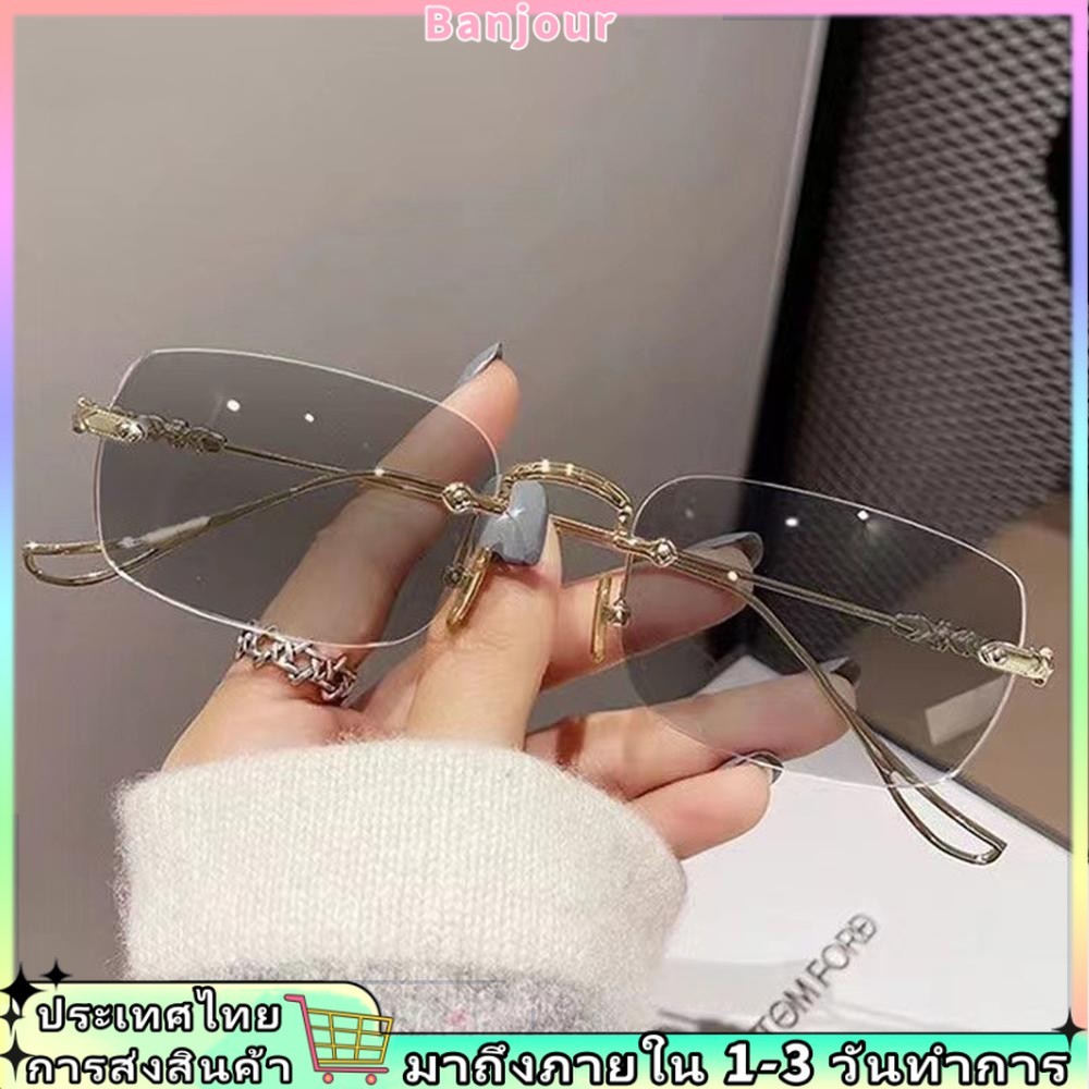 แว่นกันแดดแฟชั่น ฤดูร้อนแว่นตาโฟโตโครมิกแว่นตากันแดดสําหรับผู้หญิงแฟชั่นทุกการแข่งขันไม่มีองศาแว่นตา Photo Prop