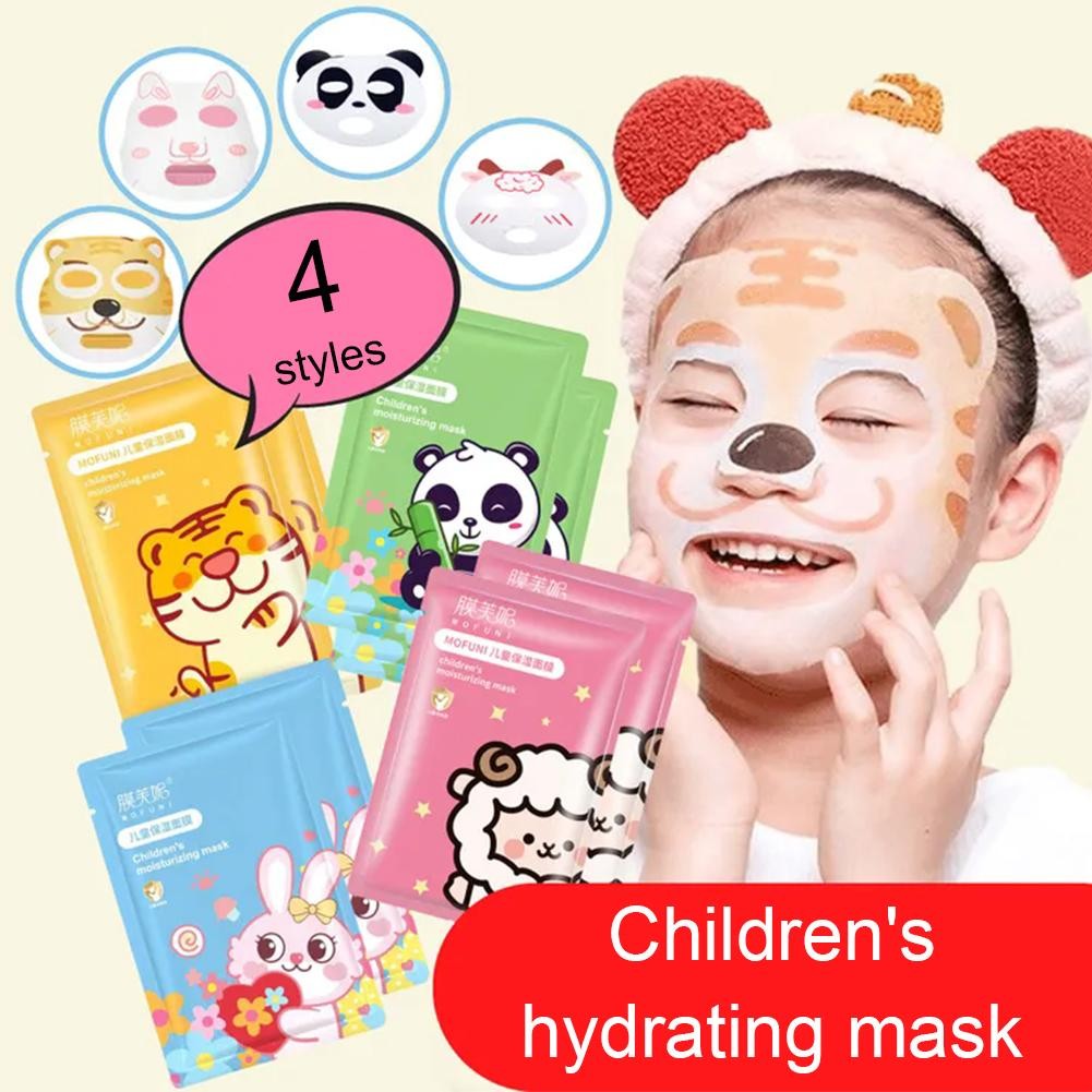 ชุดมาส์กหน้าผลไม้ Hydrating Gentle Fun Animal Cartoon Designs Mask สําหรับเด็ก