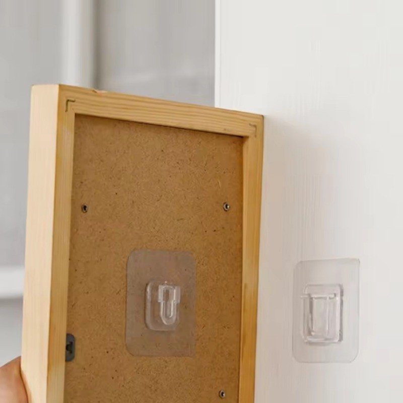 1/5 ชุดติดผนัง Heavy Duty Hooks - Self กาว Traceless Nail-Free Power Strip Fixators - รูปที่ 3