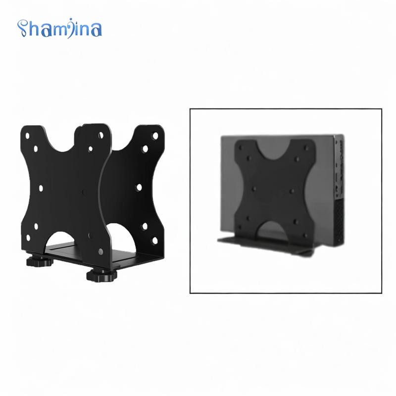 [Shamjina] Mini PC Mount Mini CPUs Mount ติดตั้งง่ายประหยัดพื้นที่ Mini Gaming ชิ้น Mount ภายใต้โต๊ะ Mount สําหรับ VESA Monitor Arm Adapter
