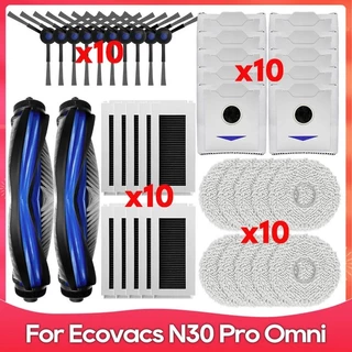 Ecovacs Deebot N30 Omni / N30 Pro Omni เครื่องดูดฝุ่นหุ่นยนต์อุปกรณ์เสริมหลักแปรงด้านข้าง Hepa Filter Mop ถุงเก็บฝุ่นอะไหล่