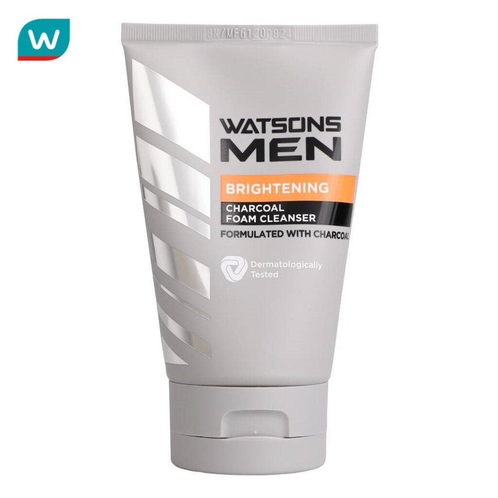 Watsons วัตสัน เมน ไบร์ทเทนนิ่ง ชาร์โคล โฟม คลีนเซอร์ 100กรัม
