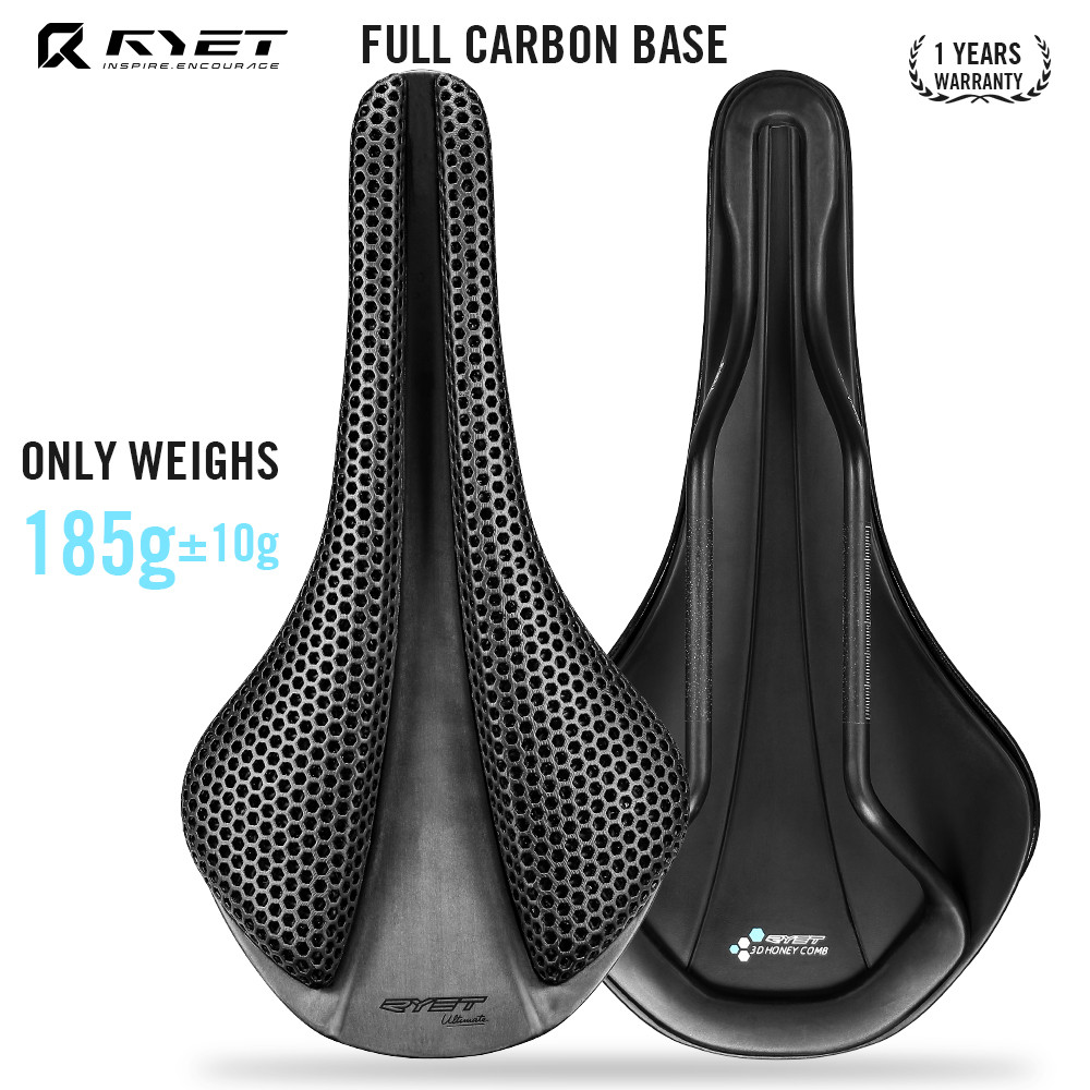 Ryet คาร์บอน 3D อาน Ultralight 185g 7*9 จักรยานที่นั่งสําหรับ Triathlon Road MTB Mountain Gravel ขี่