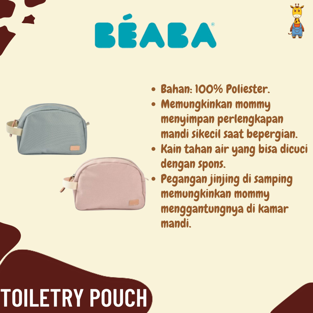 Beaba Toiletry Pouch - Travel Toiletry Bag - กระเป๋าใบเล็กอเนกประสงค์