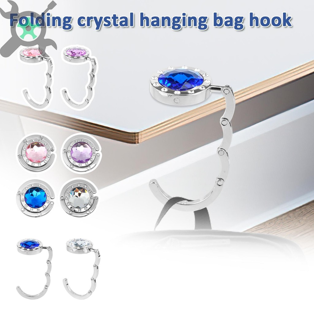 5/4ชิ้นตะขอกระเป๋าสําหรับตารางกระเป๋าถือแบบพกพาพับแขวนพับแขวนกระเป๋าแข็งแรงผู้ถือกระเป๋าโลหะ ร้านค้า