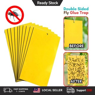 30/50/100pcs Double Sides Yellow Sticky Trap Board Insect Sticky Yellow Board Fruit Fly Glue Boards Protecting tree