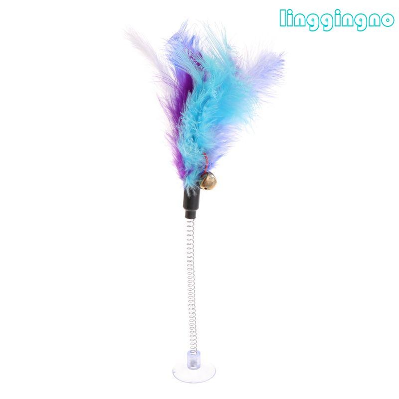 Rr Interactive สําหรับของเล่นขนนกแมวสําหรับแมว Feather Teaser ของเล่นพร้อมถ้วยดูดสําหรับแมวลูกแมวสําหรับเล่นสําหรับ Chase Exerci