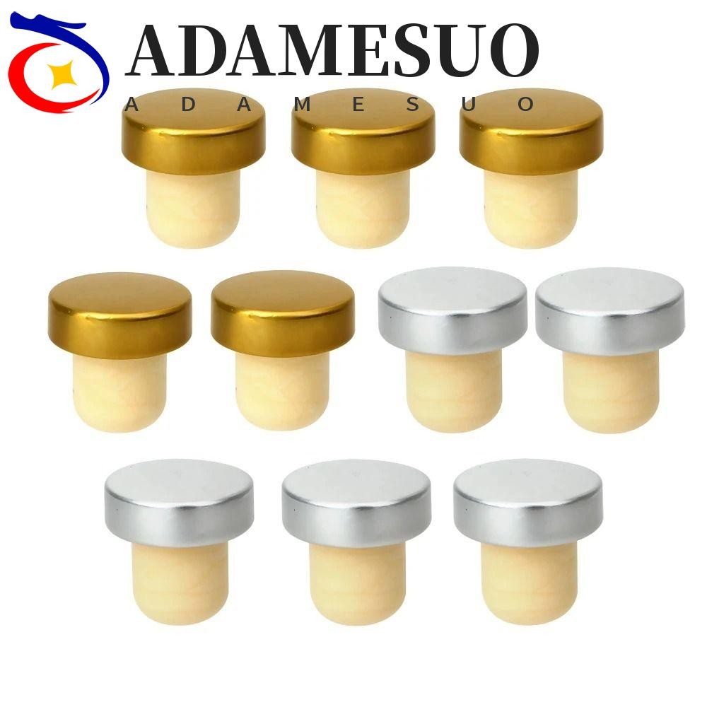 Adamesuo 10/20 ชิ้น T-shaped Stopper Cork, อลูมิเนียมด้านบน Universal ขวด Stoppers, สะดวกเปลี่ยนหมวกไวน์ไม้ปิดผนึกปลั๊กขวดแก้ว