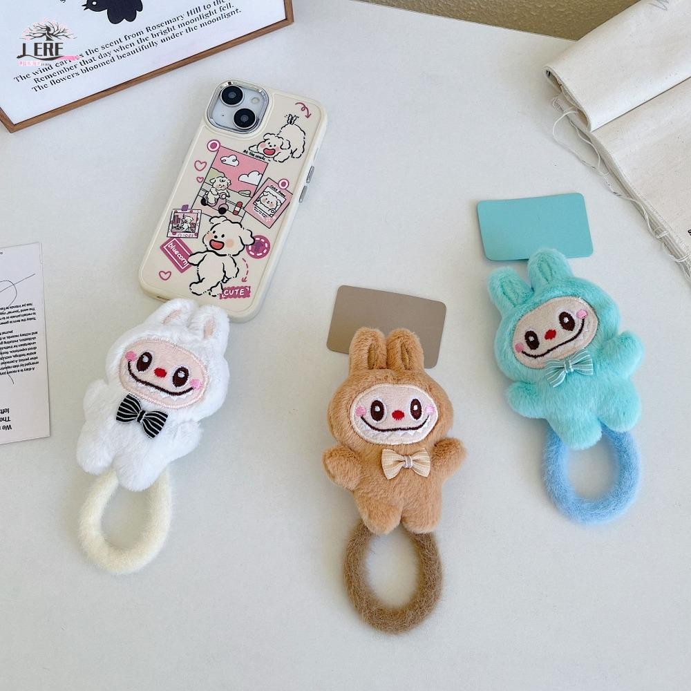 Jeremy1 Flocking Crybaby พวงกุญแจ, ซิลิกาเจล Plush Ball Plush Labubu จี้, น่ารัก PP ผ้าฝ้าย Handmade Heart ตุ๊กตาการ์ตูนพวงกุญแจของขวัญ