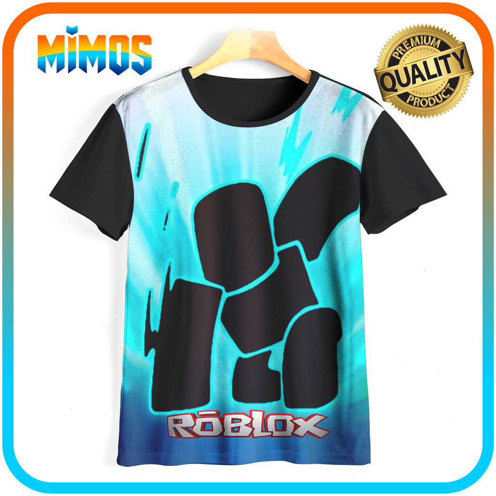 Roblox เกมเสื้อยืด RBX-0304 ชายหญิงเสื้อยืดอายุ 1 - 12 ปี 3D ภาพยนตร์เกมเสื้อยืด | ผักกระเฉด