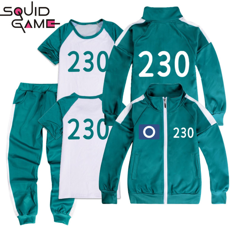 【110-170】game costume for kids 456 Jacket+Pants+Tshirt 3pcs  001 222 333 388 set