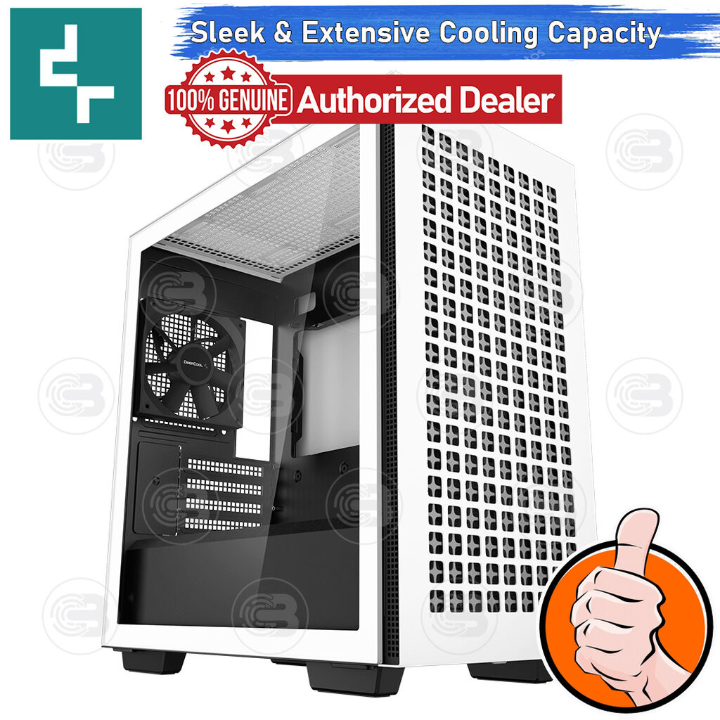 [CoolBlasterThai] DEEPCOOL CH370 WH Micro-ATX High-Airflow PC Case WHITE ประกัน 1 ปี