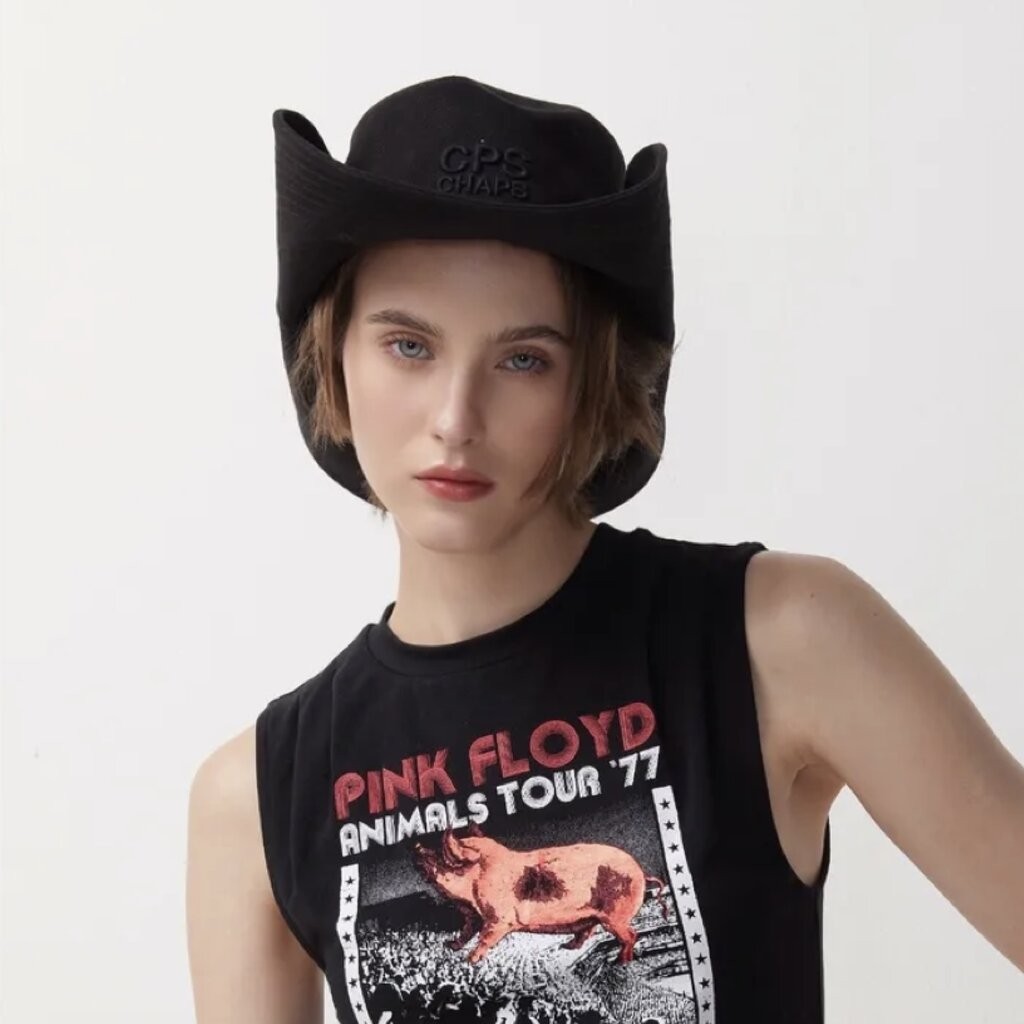 หมวกปีกรอบ CPS CHAPS Black Brim Hat ‘BLACK’