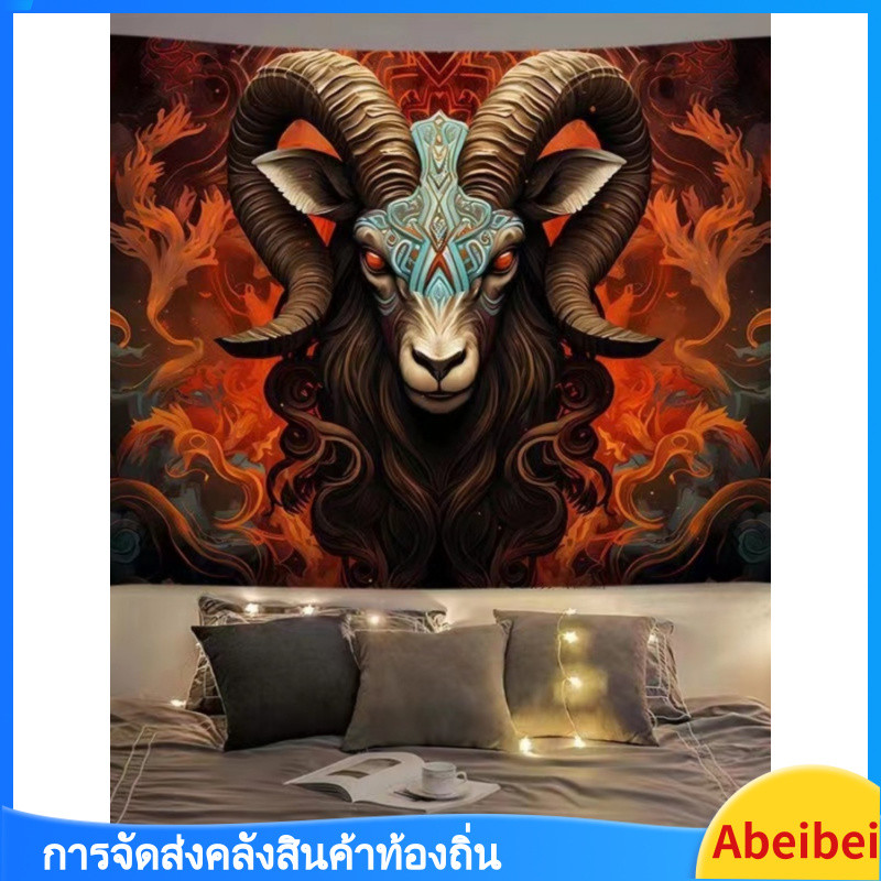 ผ้าพื้นหลังสไตล์จีน Ins ลายจักรราศี ผ้าแขวน Ukiyo-e ตกแต่งผนังข้างเตียงในห้องนอน ผ้าพื้นหลังสไตล์จีน ราคา ถูกที่สุด ดีลบีเคเค แกลเลอรีภาพที่ 8
