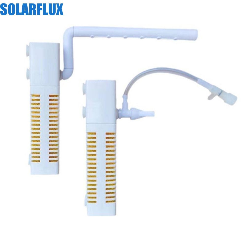 Solarflux ตัวกรองตู้ปลาใต้น้ํา, เครื่องกรองน้ําพลาสติก USB, 3 in 1 พร้อมปั๊มหมุนเวียนในตัว Silent Aquarium ตัวกรองภายในถังปลา