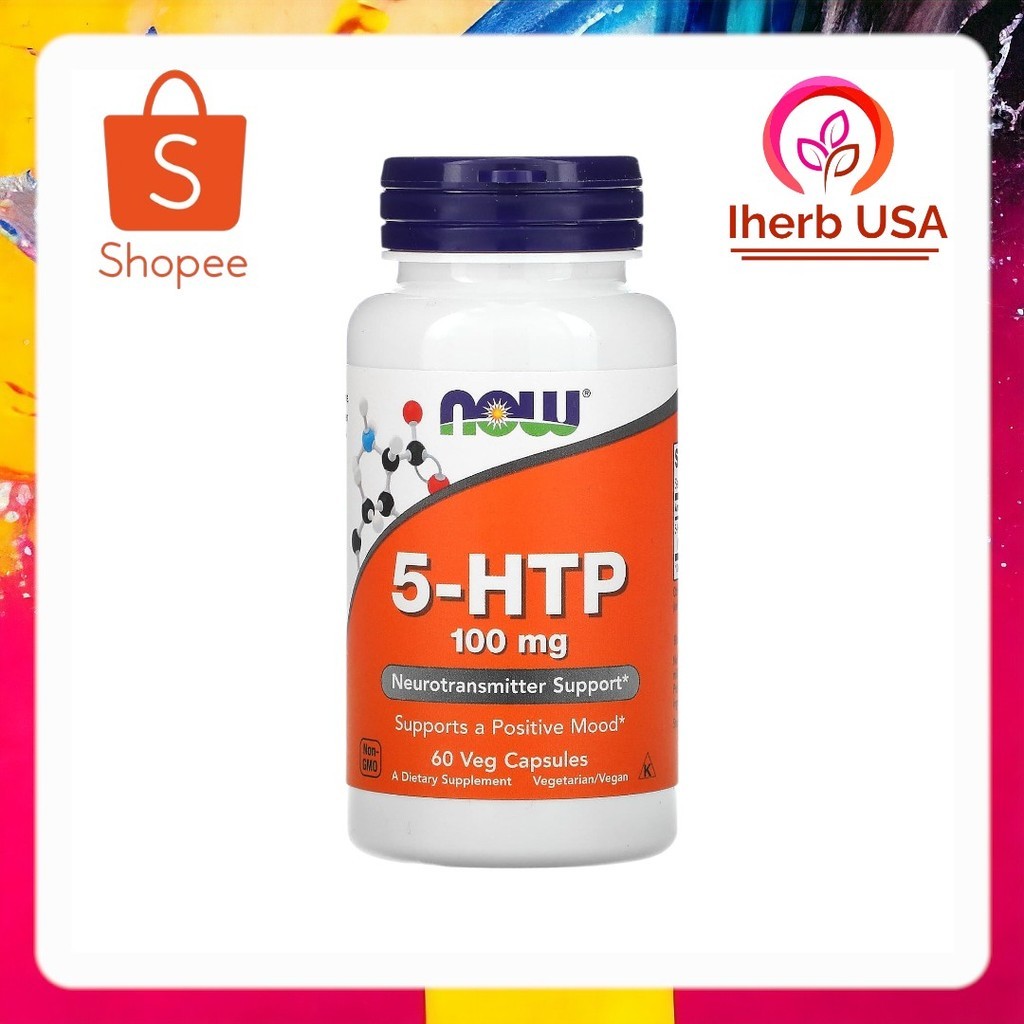 NOW Foods 5-HTP 100 mg 60 Veg Capsules