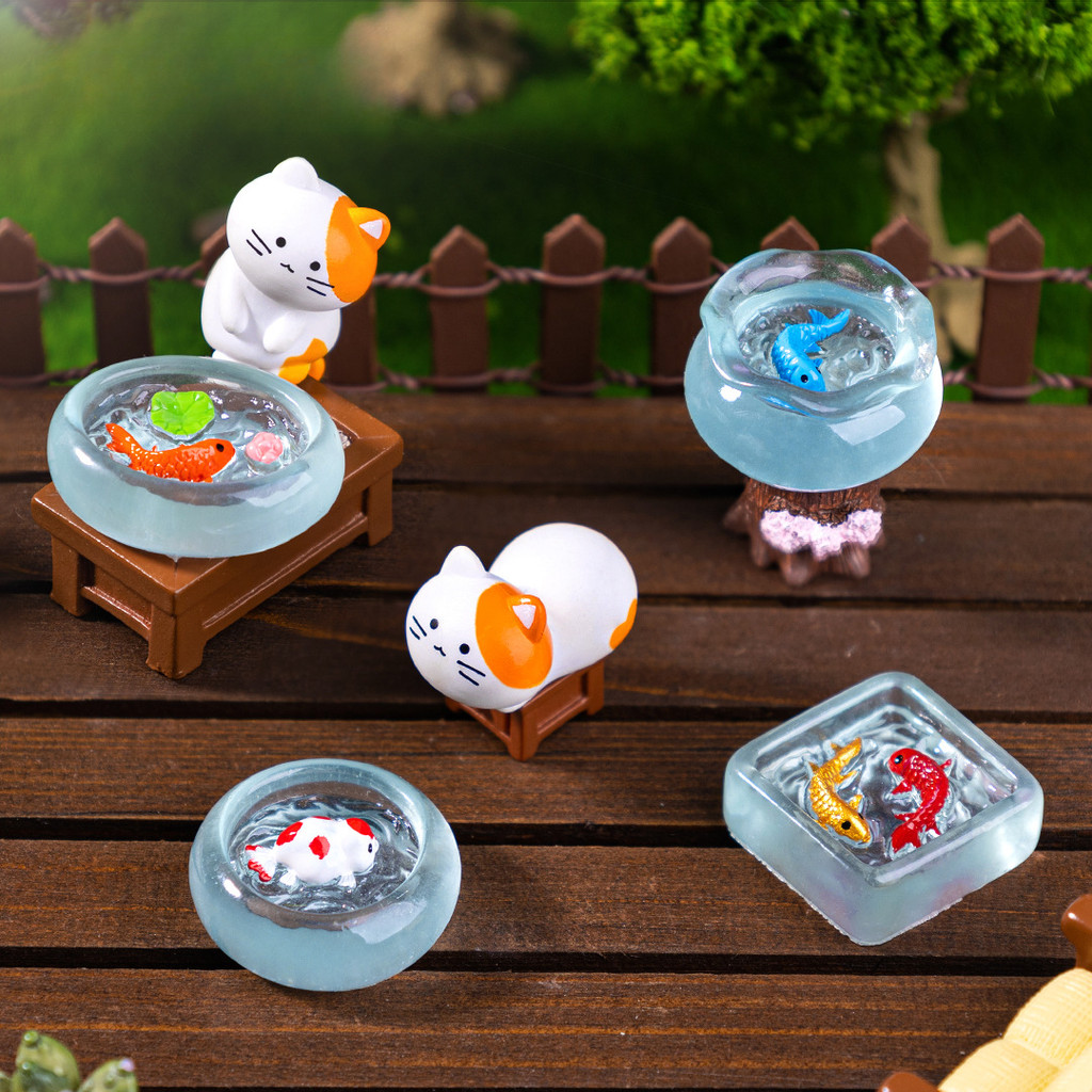 Melody EVC-Micro ภูมิทัศน์ Creative Miniature จําลองถังปลาขนาดเล็ก Koi Baby House diy อุปกรณ์ตกแต่ง 