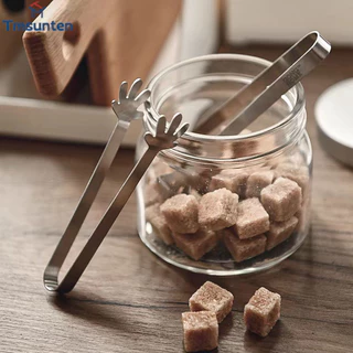 🛒ที่คีบน้ําแข็ง ที่หนีบน้ำแข็ง สเตนเลส สําหรับคีบน้ําแข็ง อาหาร บาร์บีคิว Tmsunten