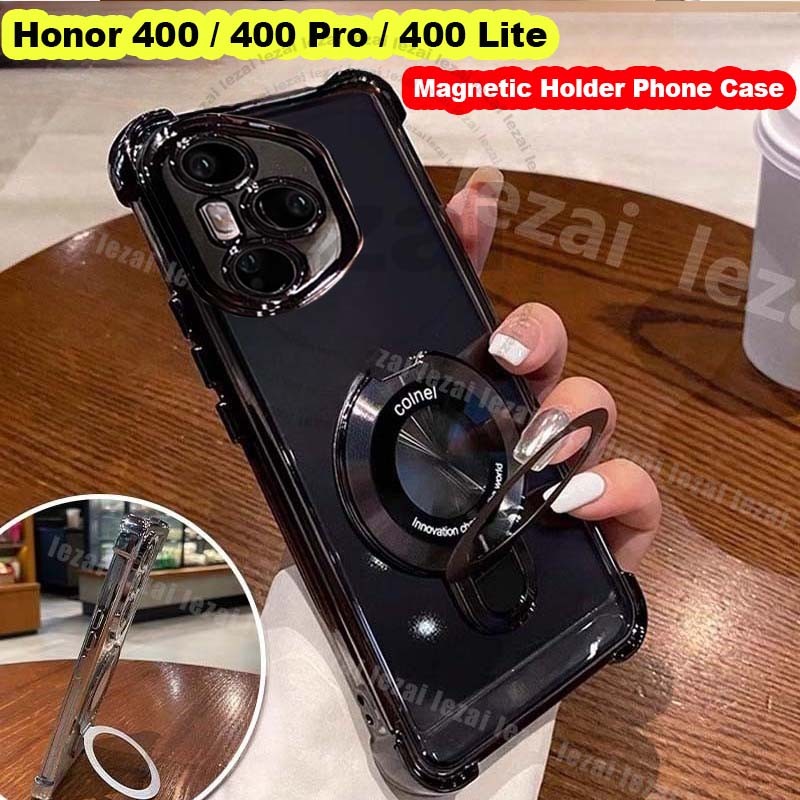 Honor 400 Pro Honor400 Pro 400 Lite 5GเคสHonor400 Honor400Pro5Gเคส กรณีแม่เหล็กขาตั้งผู้ถือนุ่มกันกร