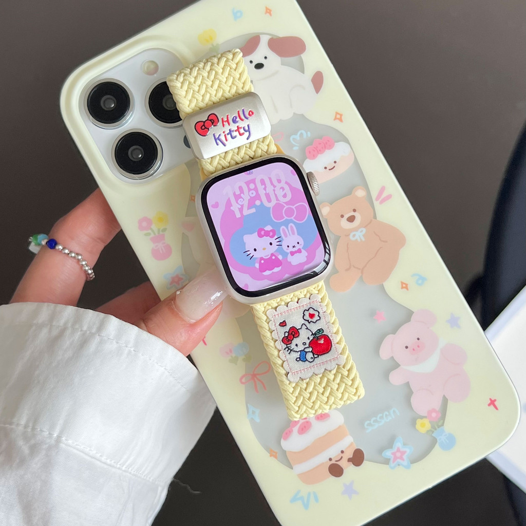 สายไนลอนแม่เหล็กลายการ์ตูน สำหรับ Apple Watch Strap Series 11 10 Ultra 2 9 8 7 6 5 SE 4 3 สายนาฬิกา Band iWatch 49 46 45 44 42 41 40 38mm ราคา ถูกที่สุด ดีลบีเคเค แกลเลอรีภาพที่ 5